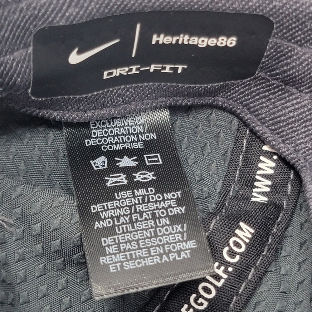 NWT Nike Heritage86 Golf Hat Cap Gray Mesh Dri-Fit Swoosh Embroidered Sola Media - Picture 9 of 14